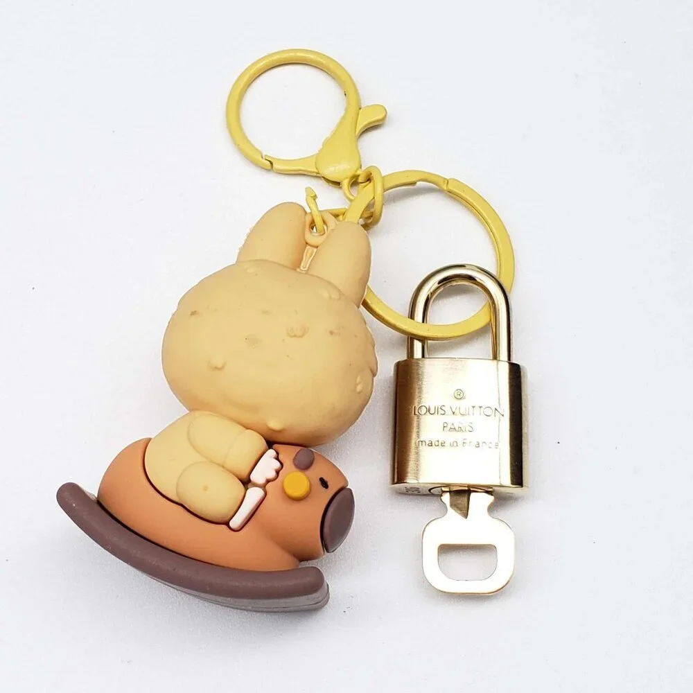 Authentic Louis Vuitton Lock & Key with Labubu Keychain, Keycharm - Picture 6 of 10